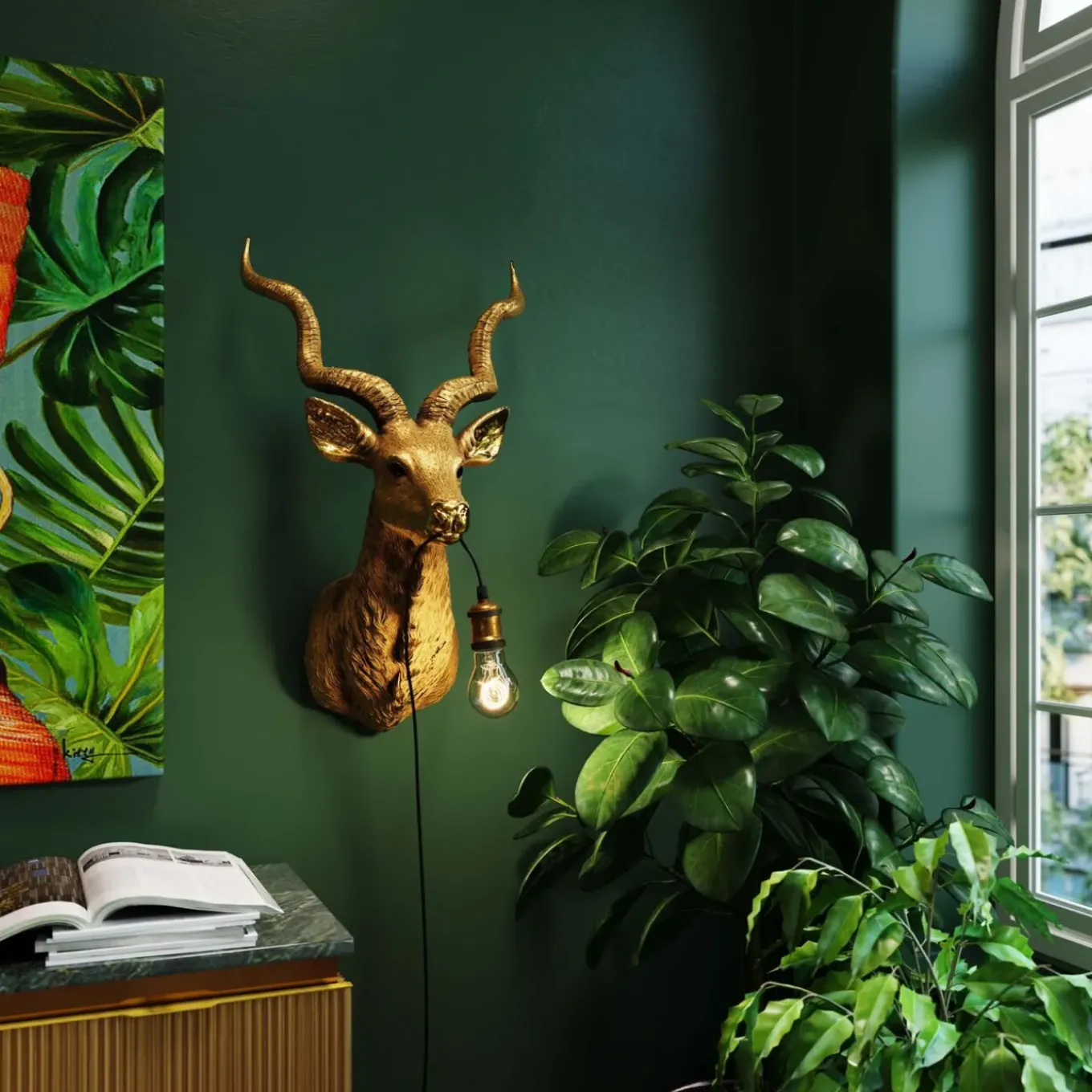 Applique Animal Goat Dore 45X74Cm