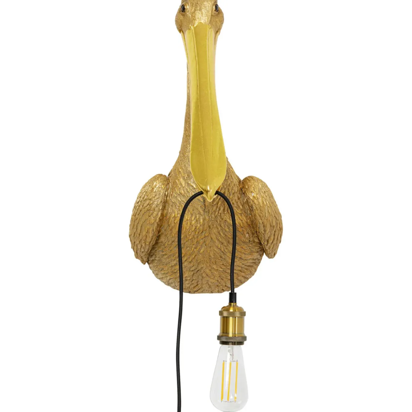 Applique Animal Spoonbill Dore 29X62Cm