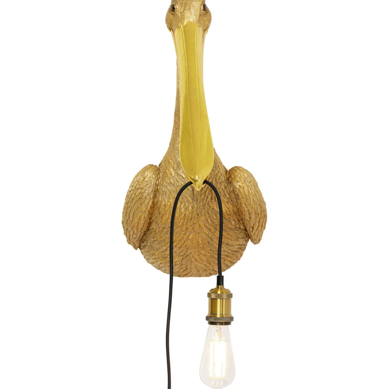 Applique Animal Spoonbill Dore 29X62Cm