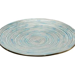 Assiette Décorative Melia Bleu Clair O37Cm