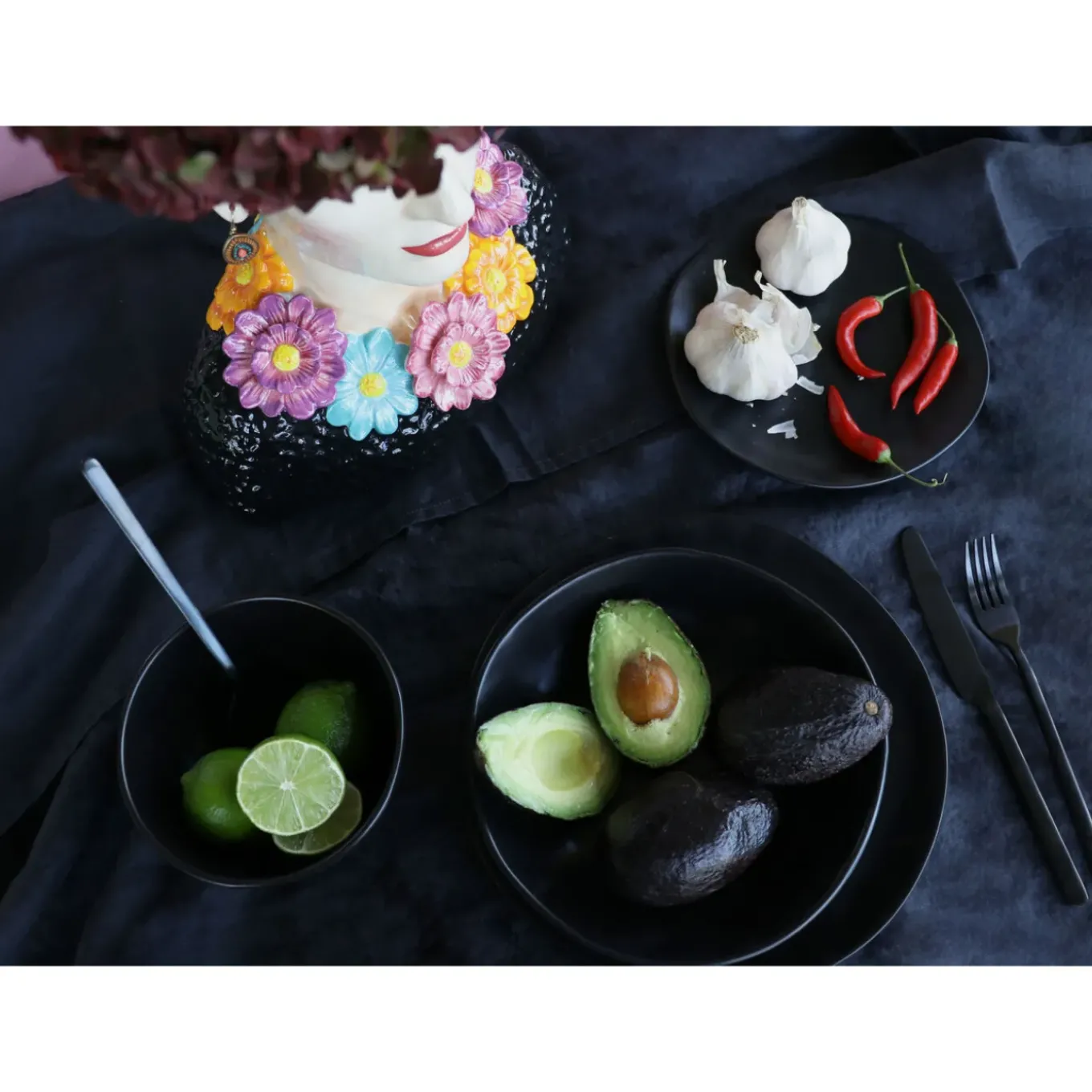 Assiette Organic Noire O26Cm