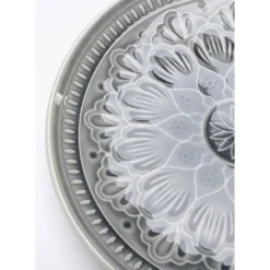Assiette Sicilia Mandala Gris O21Cm