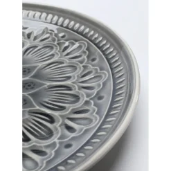 Assiette Sicilia Mandala Gris O21Cm