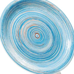 Assiette Swirl Blue O27Cm