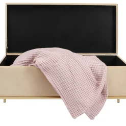 Banquette Buttons Storage Beige Pm