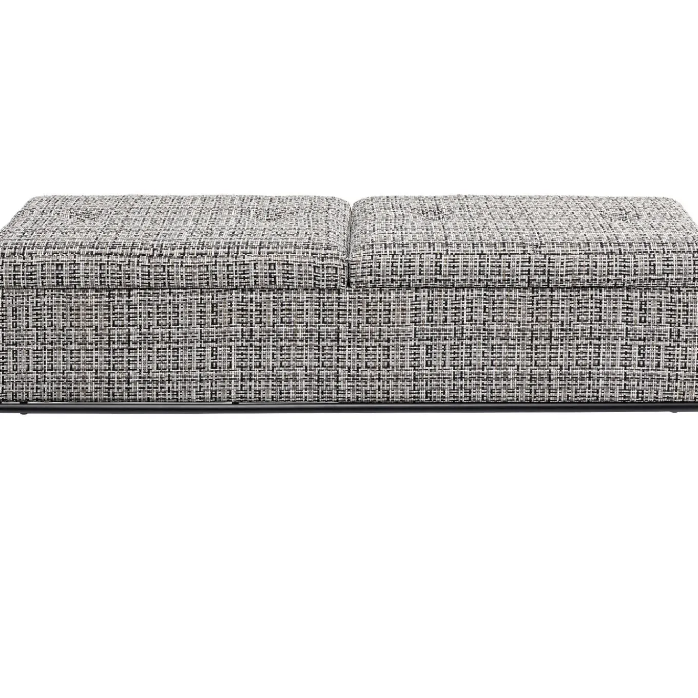 Banquette Buttons Storage Noir-Blanc Gm