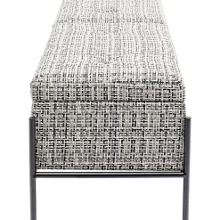 Banquette Buttons Storage Noir-Blanc Gm