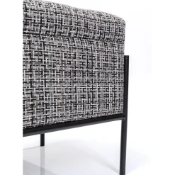 Banquette Buttons Storage Noir-Blanc Pm