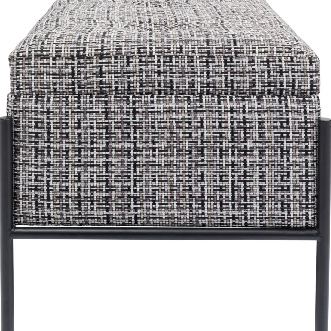 Banquette Buttons Storage Noir-Blanc Pm