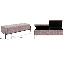 Banquette Buttons Storage Colore