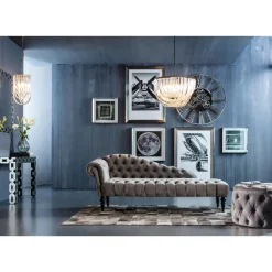 Banquette Coffre Desire Velours Argente