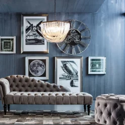 Banquette Coffre Desire Velours Argente