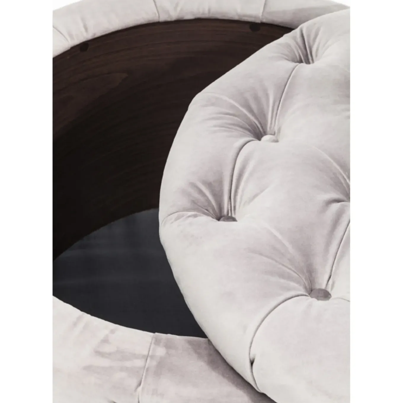 Banquette Coffre Desire Velours Argente