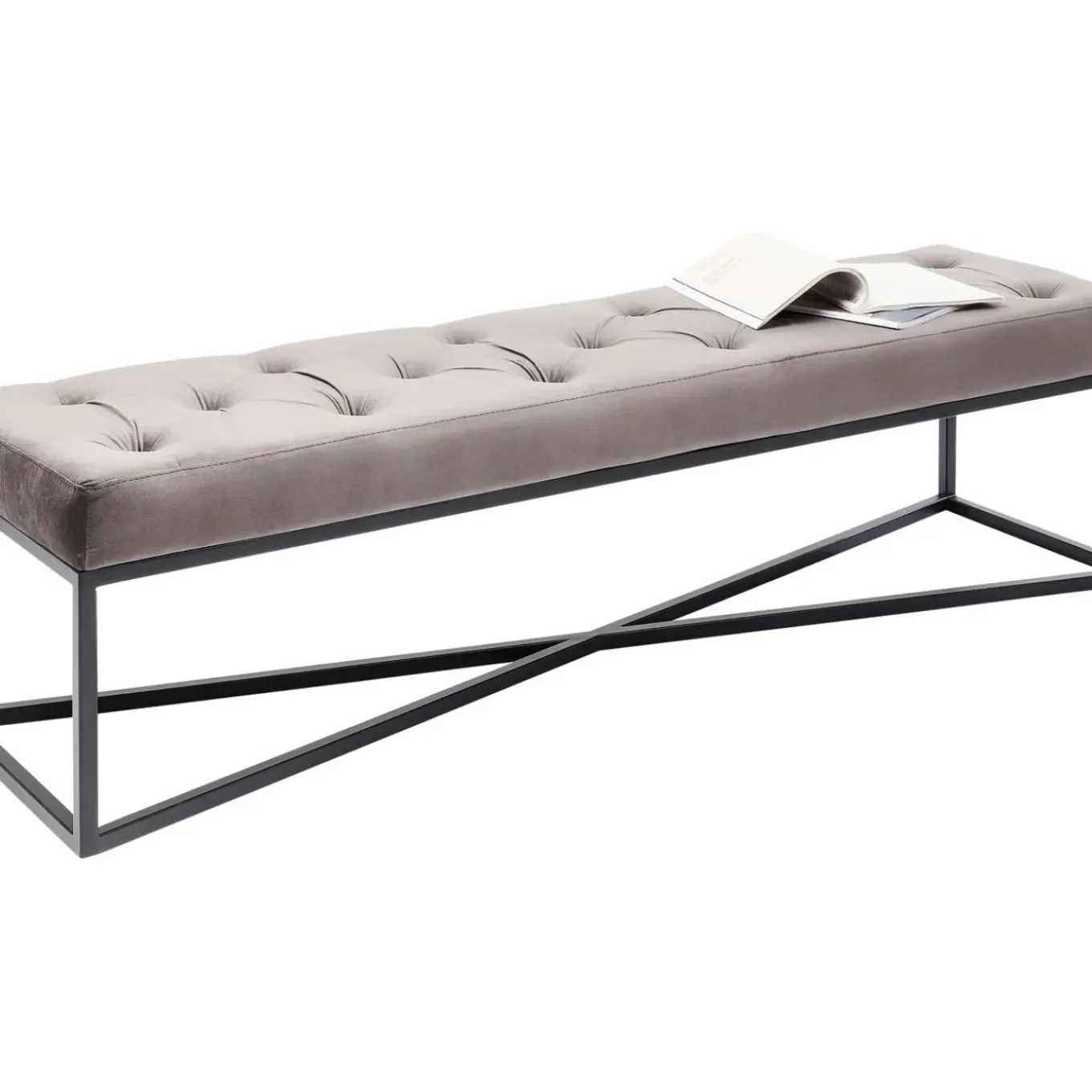 Banquette Crossover Gris Noir 150X40Cm