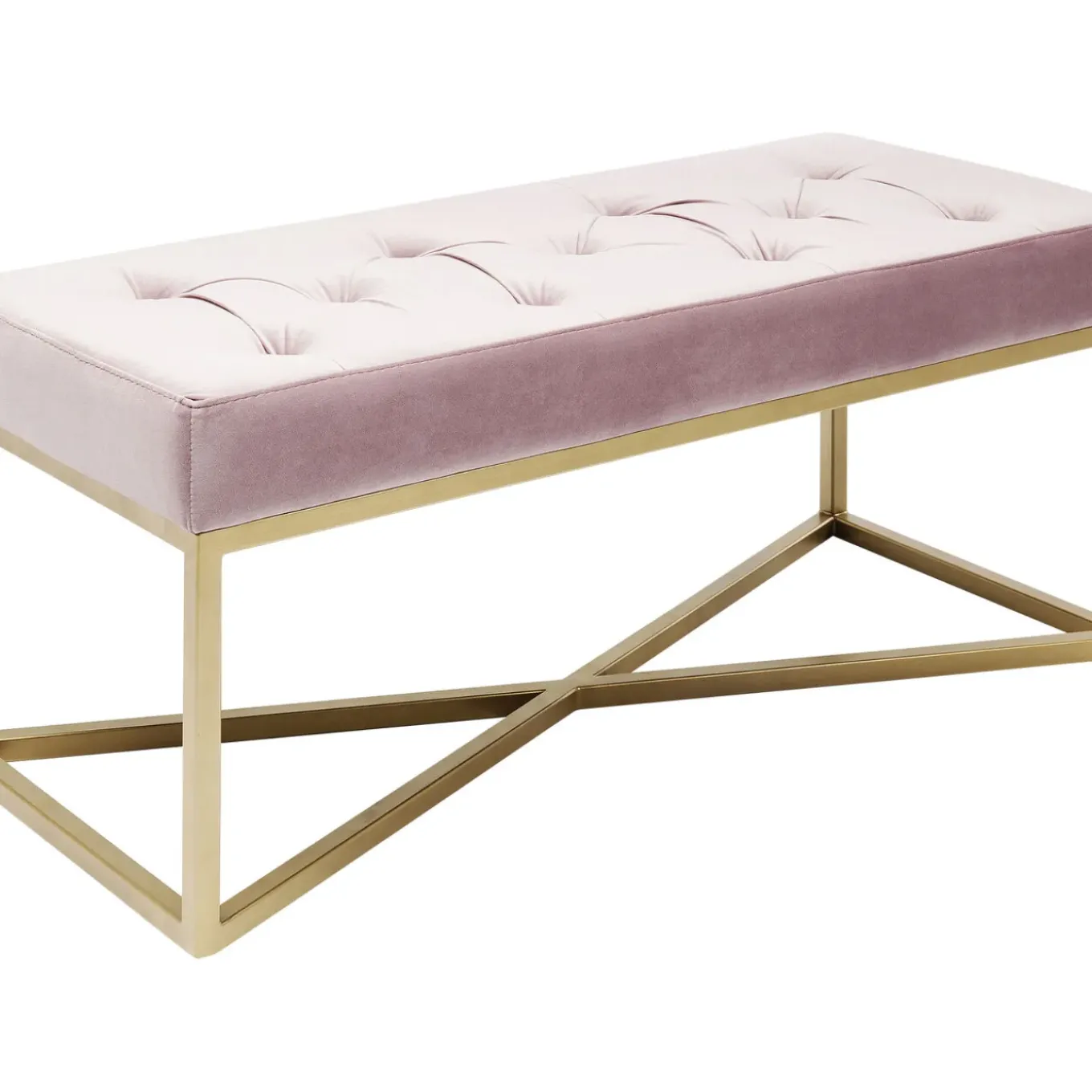 Banquette Crossover Rose Laiton 90X40Cm
