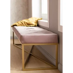 Banquette Crossover Rose Laiton 150X40Cm