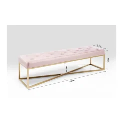 Banquette Crossover Rose Laiton 150X40Cm