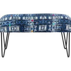 Banquette Desna Patchwork Bleu 80Cm