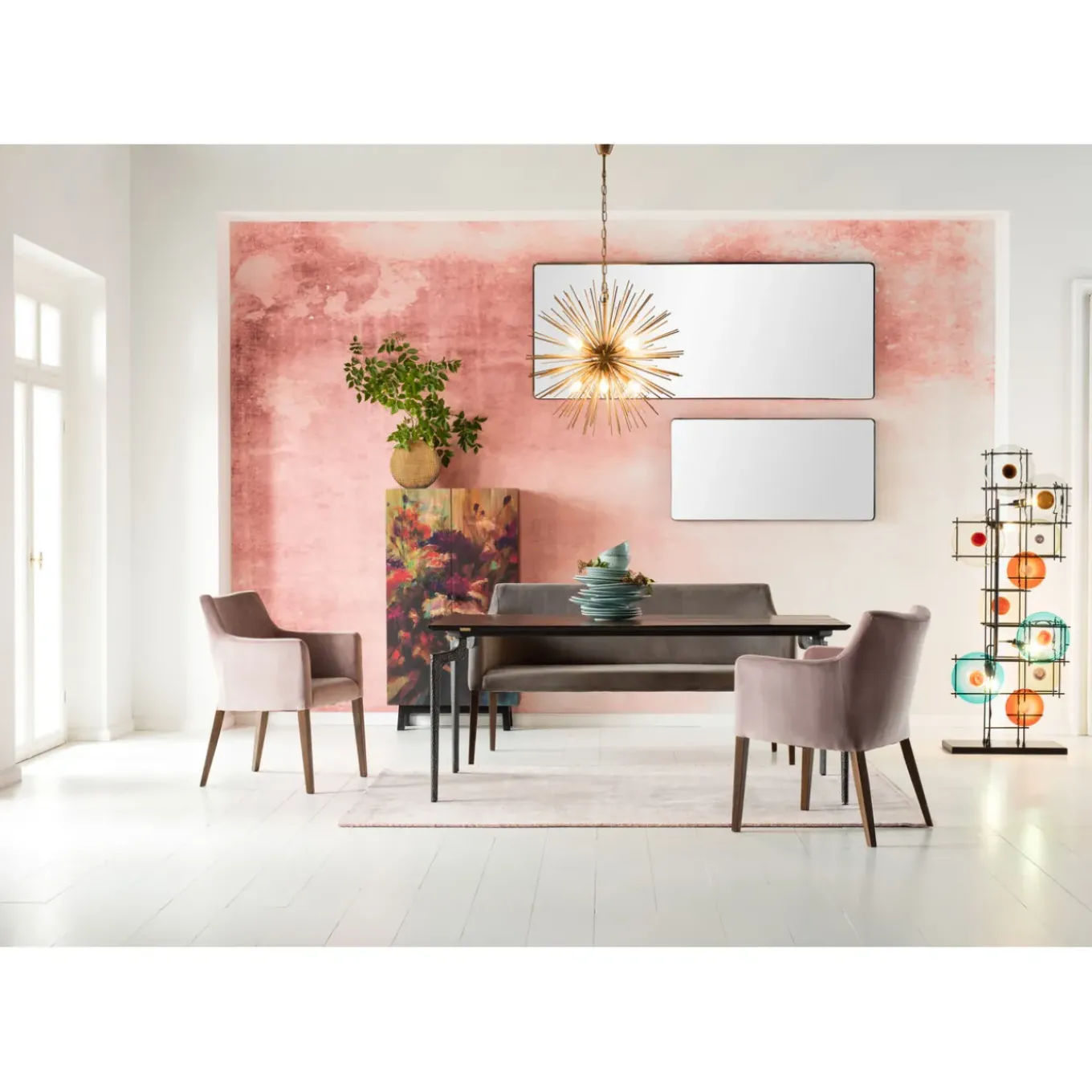 Banquette Mode Velours Gris