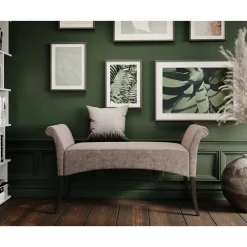 Banquette Motley Velvet Silvergrey