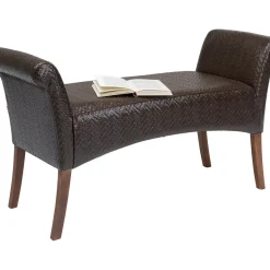 Banquette Motley Zigzag Marron