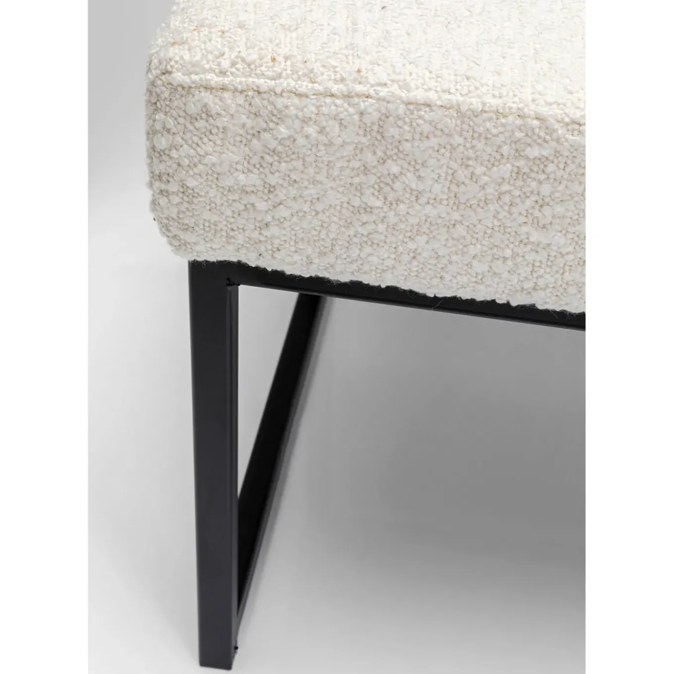 Banquette Smart Boucle Creme Noir 150Cm