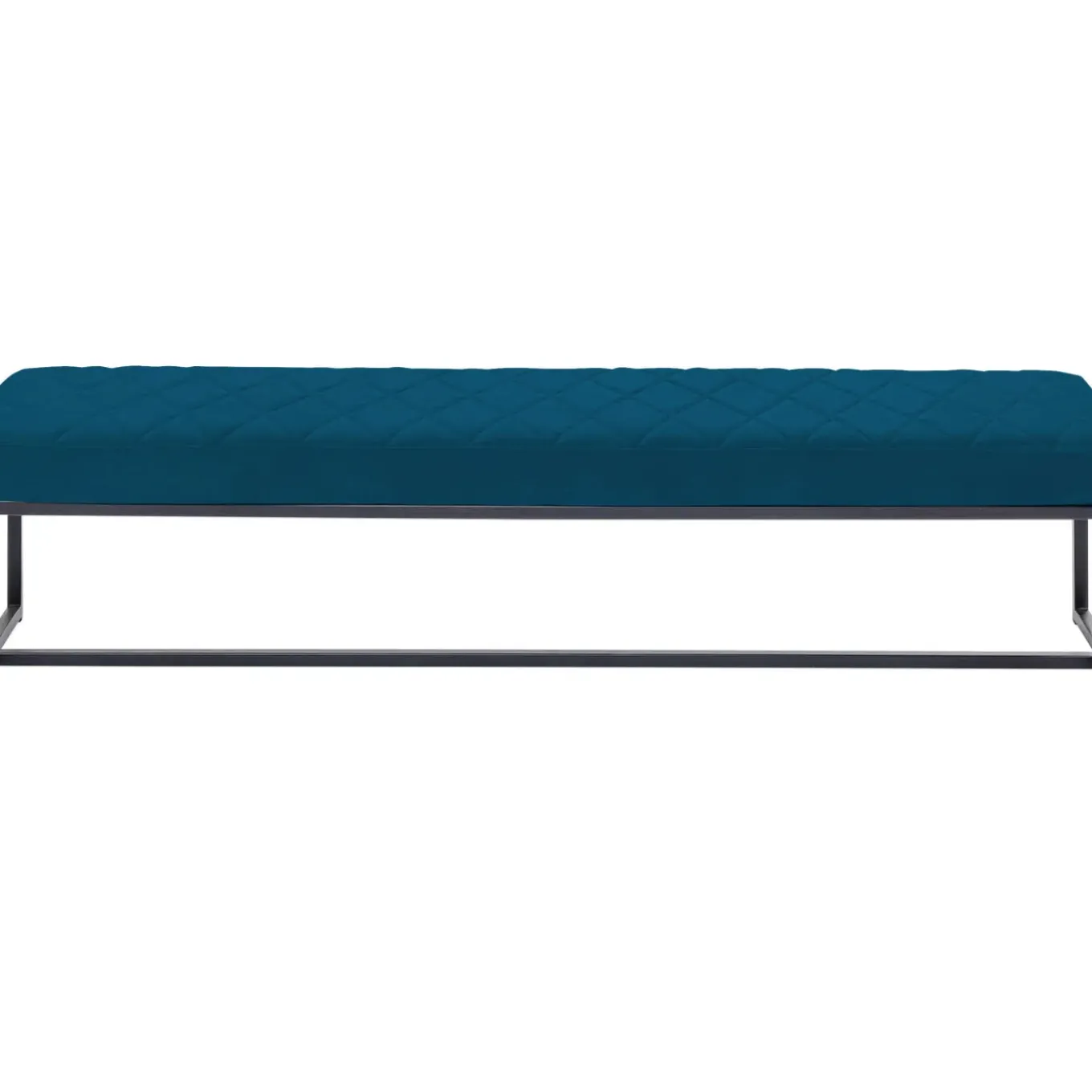 Banquette Smart Velours Petrole Noir 150Cm