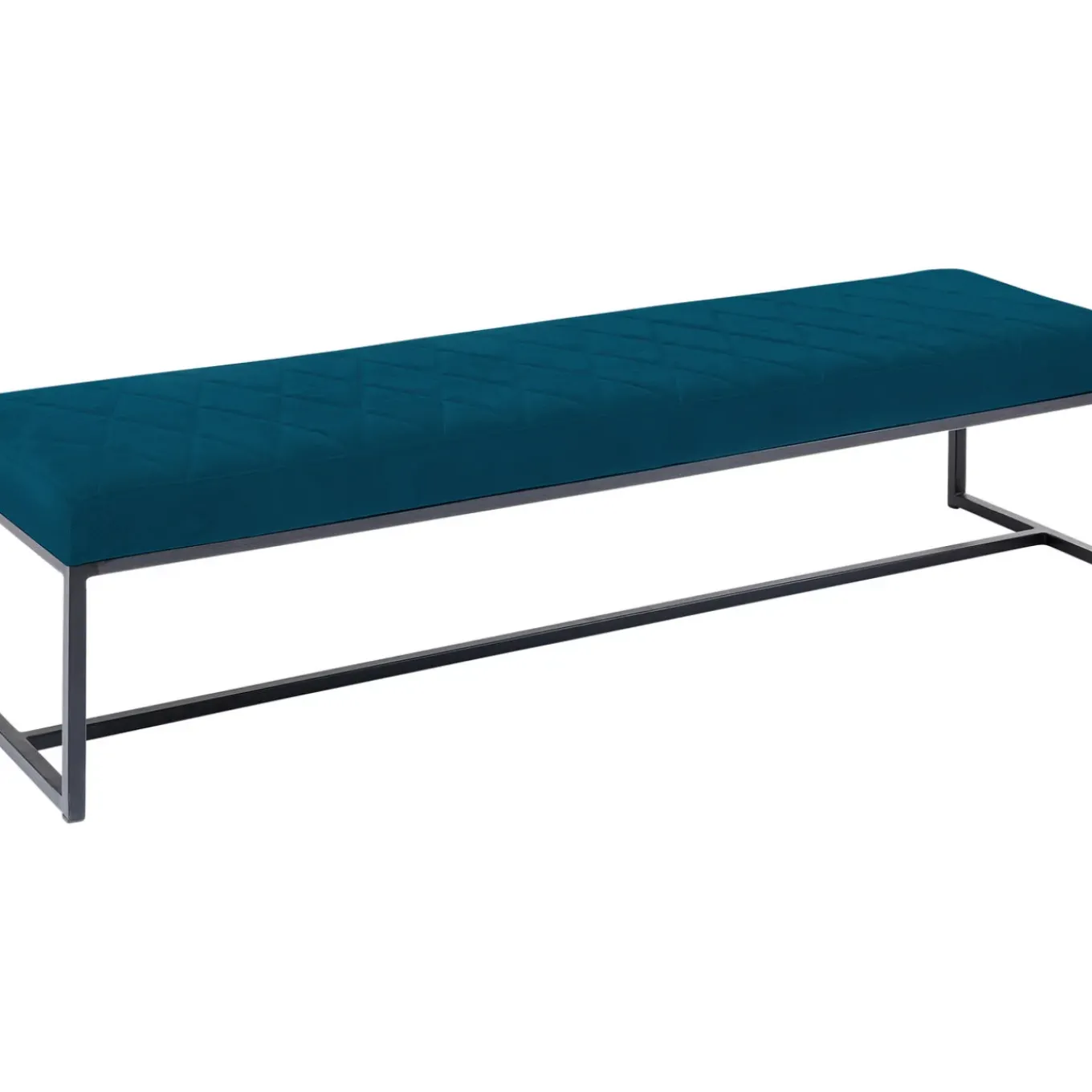 Banquette Smart Velours Petrole Noir 150Cm