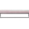 Banquette Smart Velours Rose Noir 150Cm