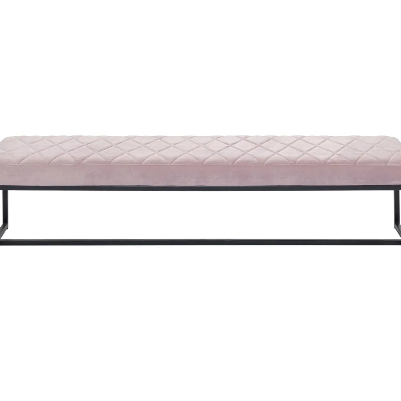 Banquette Smart Velours Rose Noir 150Cm