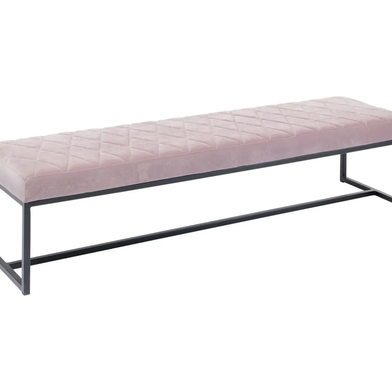 Banquette Smart Velours Rose Noir 150Cm