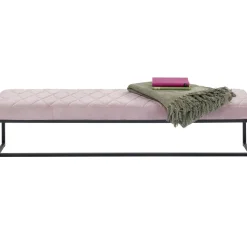 Banquette Smart Velours Rose Noir 150Cm