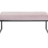 Banquette Smart Velours Rose Noir 90Cm