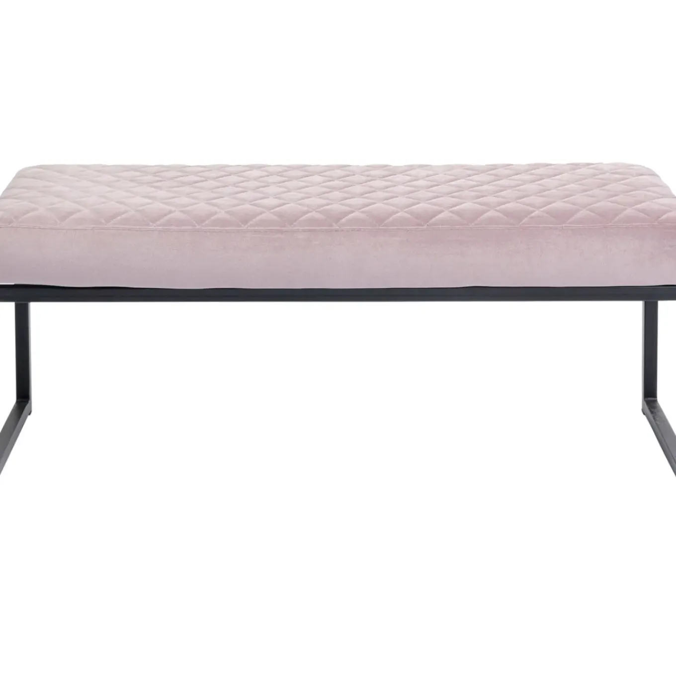 Banquette Smart Velours Rose Noir 90Cm