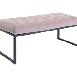 Banquette Smart Velours Rose Noir 90Cm
