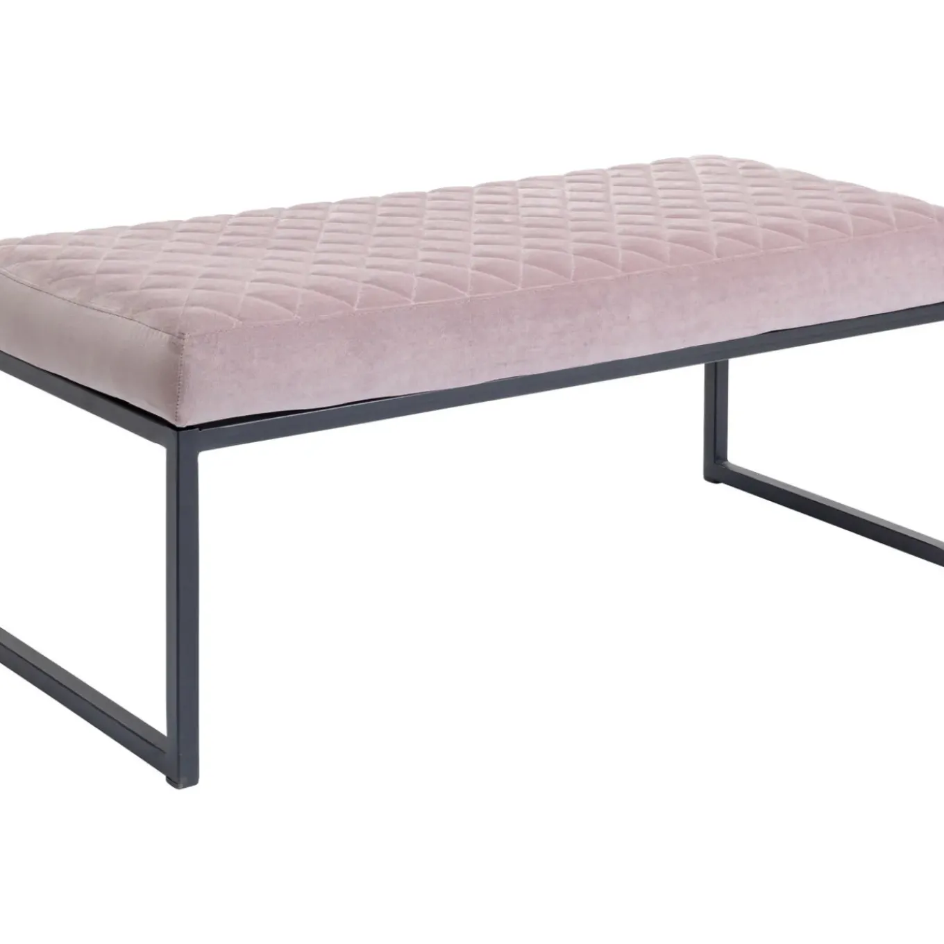 Banquette Smart Velours Rose Noir 90Cm
