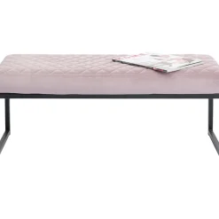 Banquette Smart Velours Rose Noir 90Cm