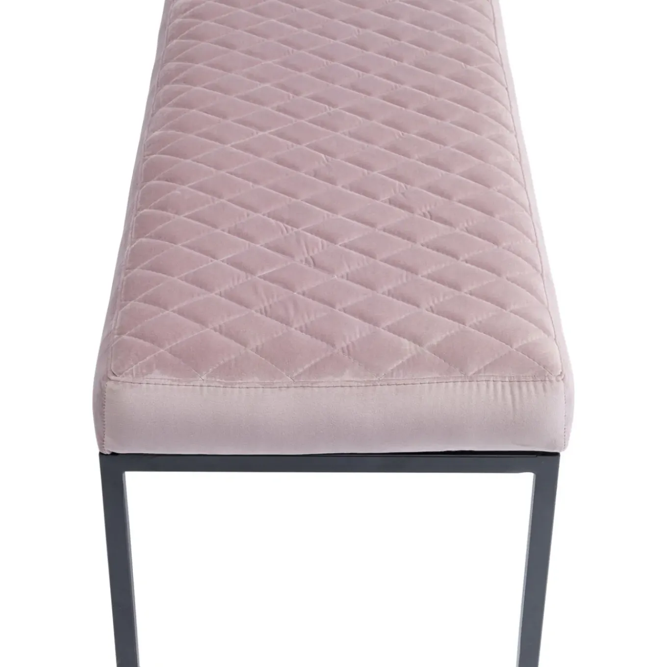 Banquette Smart Velours Rose Noir 90Cm