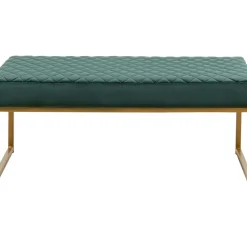 Banquette Smart Velours Vert Fonce Laiton 90Cm