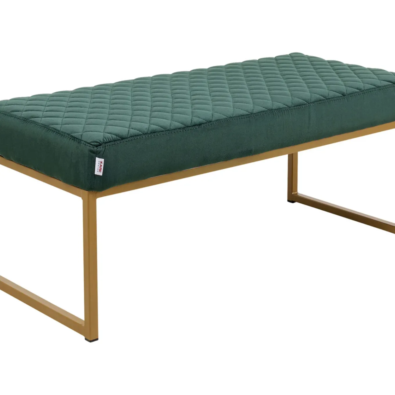 Banquette Smart Velours Vert Fonce Laiton 90Cm
