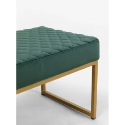 Banquette Smart Velours Vert Fonce Laiton 90Cm