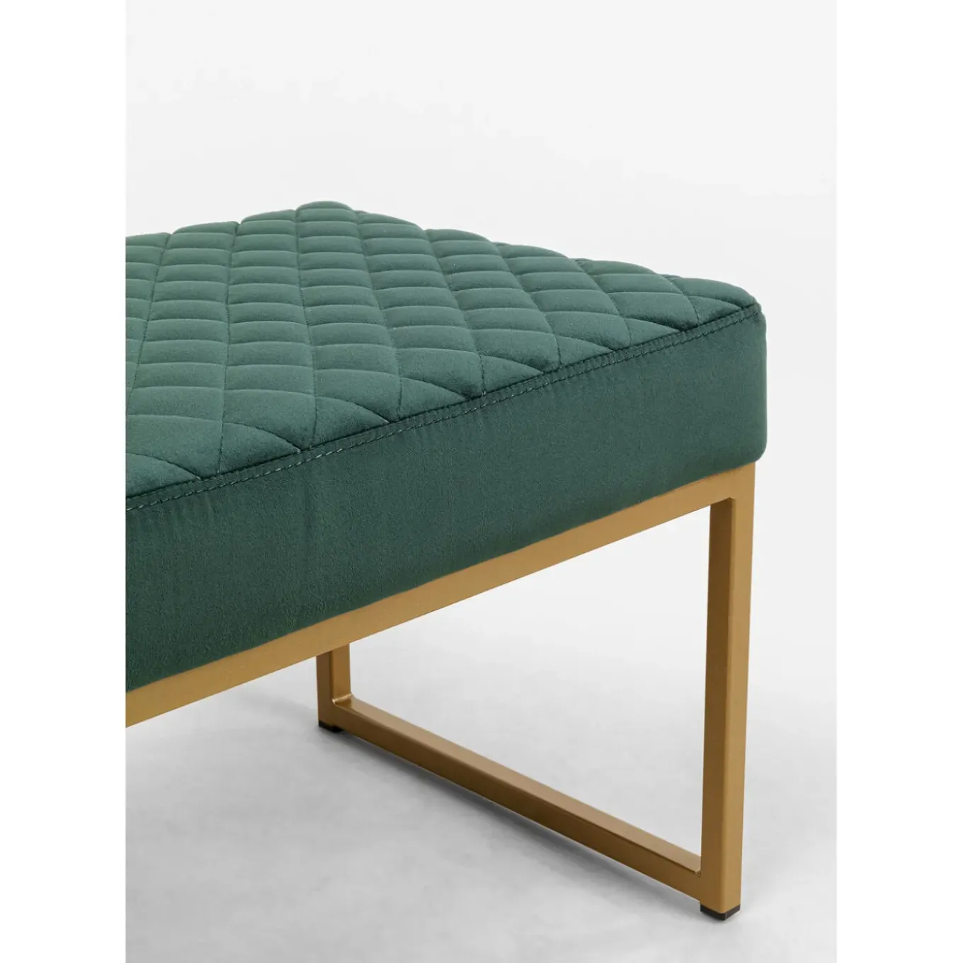 Banquette Smart Velours Vert Fonce Laiton 90Cm