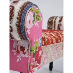 Banquette Wing Patchwork Rouge