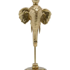 Bougeoir Elephant Head Dore 36Cm
