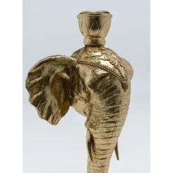 Bougeoir Elephant Head Dore 36Cm