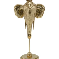 Bougeoir Elephant Head Dore 49Cm