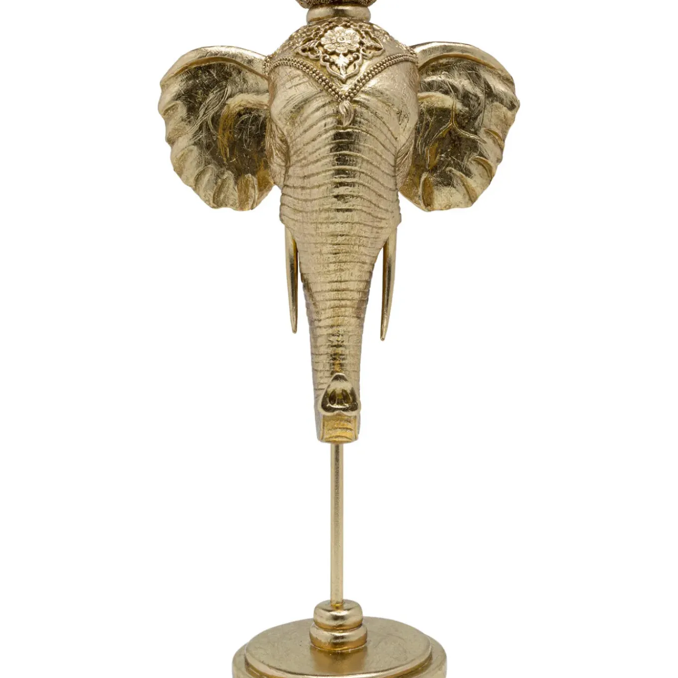 Bougeoir Elephant Head Dore 49Cm