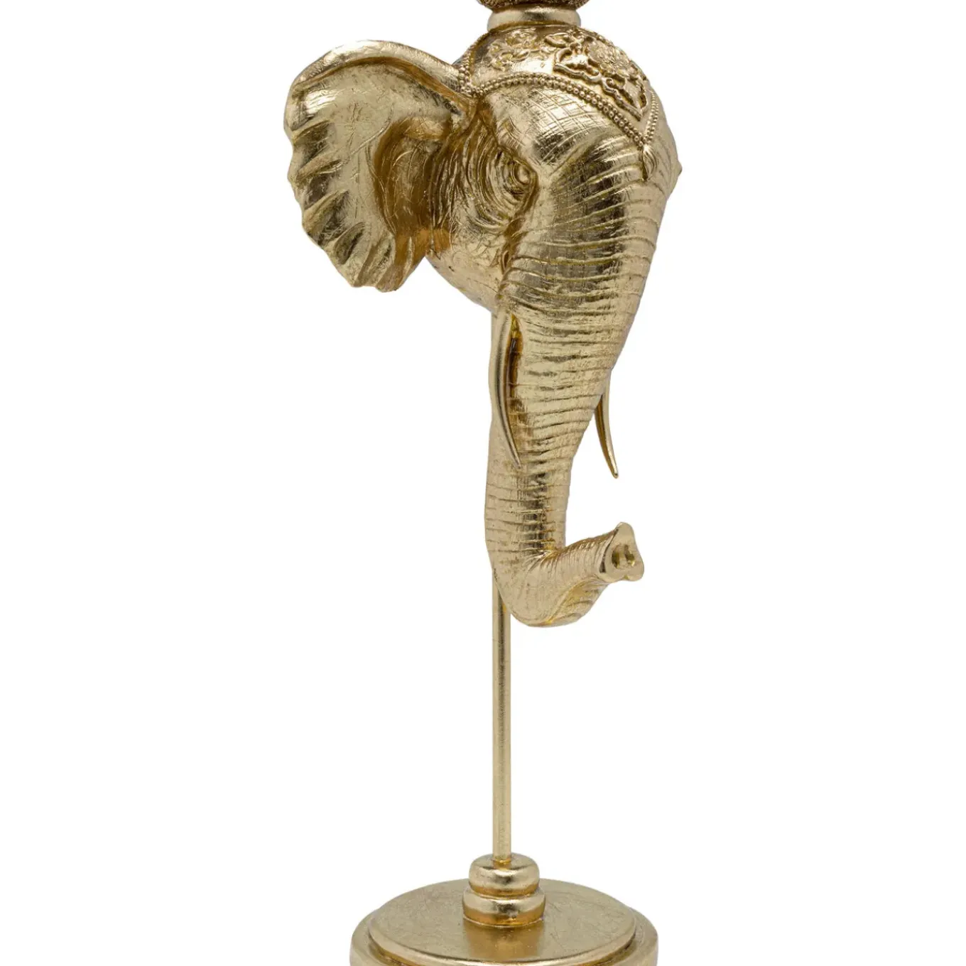 Bougeoir Elephant Head Dore 49Cm