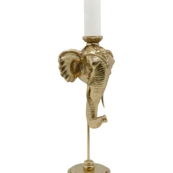 Bougeoir Elephant Head Dore 49Cm