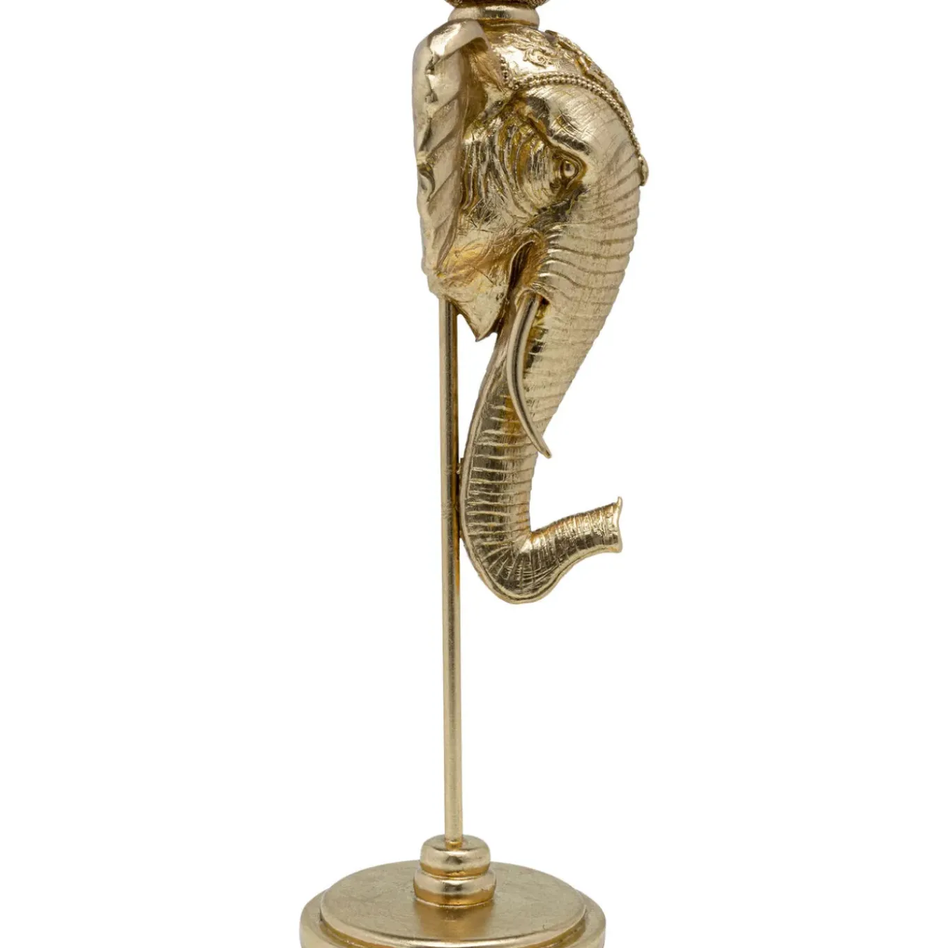 Bougeoir Elephant Head Dore 49Cm